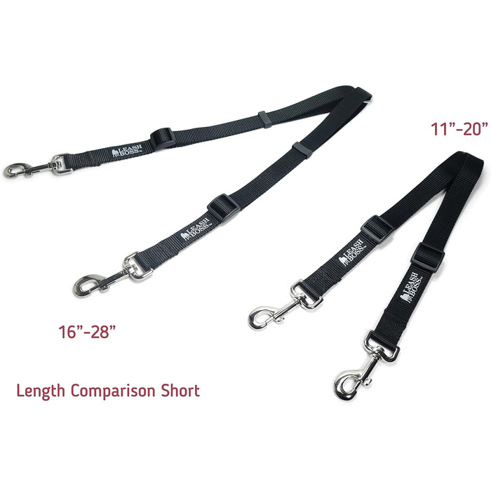 Повідець Boss Duo Double Dog Leash, регульований, світловідбиваючий