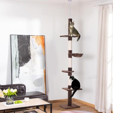Стеля PawHut з регулюванням висоти Cat Tree Brown