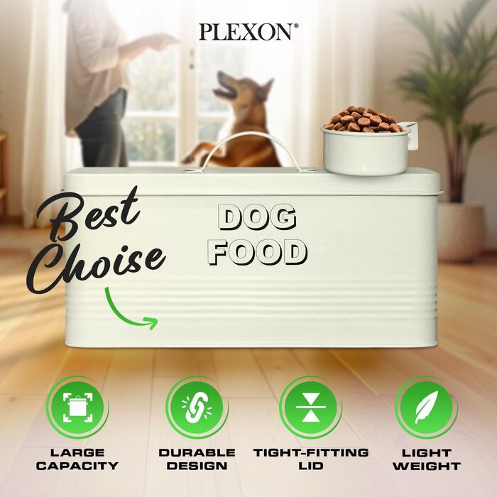 Герметичний контейнер для корму для собак Plexon з мірною ложкою