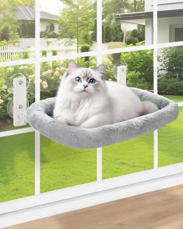 Віконний штанга Keny Cat, Акумуляторний гамак, сірий