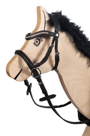 Безвуздечний трензель HKM Funny Horses для іграшкових коней, чорний/рожевий, розмір Shetty, пластикова іграшкова вуздечка