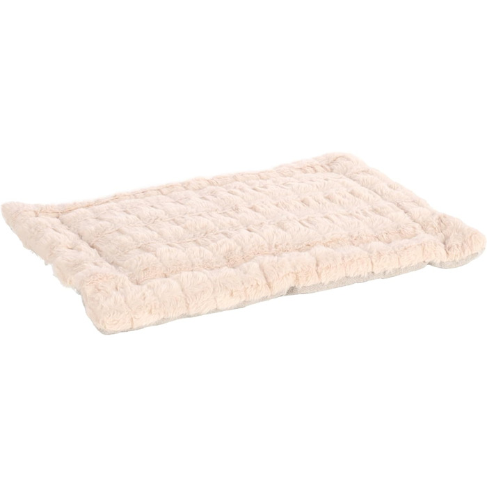 Лежак для собак Flamingo Verona прямокутний, бежевий, м'який плюш, 55,5x38,5x2 см, праний, для кліток