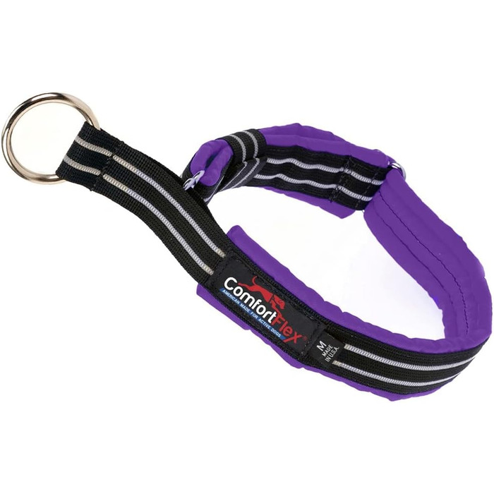 ComfortFlex мартингейл нашийник для собак, 3,8 см, відбивний, нейлоновий, регульований, м'яка підкладка, безпечний, обмежене затягування