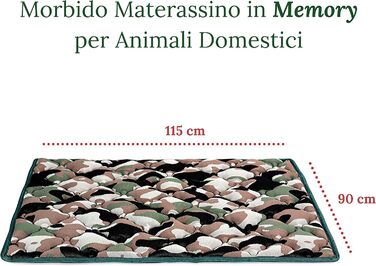 Матрац для собак або котів EVERGREENWEB 90x115 см, 10 см, Waterfoam, знімний і праний чохол