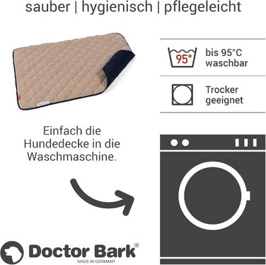 Ковдра для собак Doctor Bark з флісом XXL, яку можна прати при температурі до 95C
