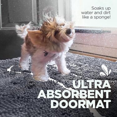 Килимок для входу Soggy Doggy L, 66x91 см, сірий