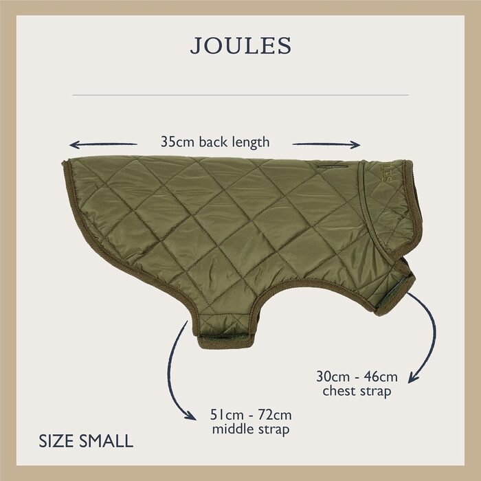 Стьобане пальто Rosewood x Joules Khaki для великих собак
