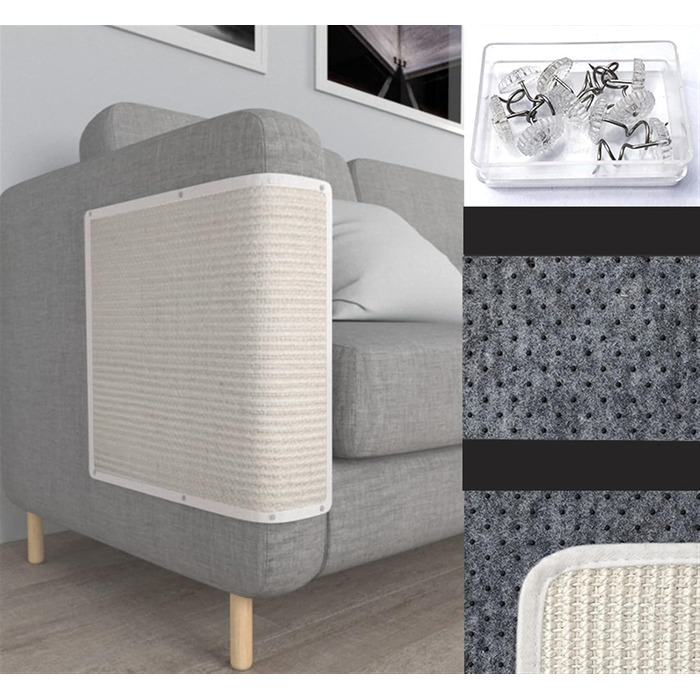 Килимок для кішок GIBZ Sisal, 8050см, білий
