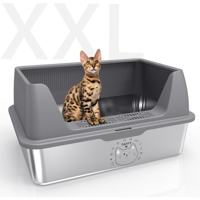Лоток з нержавіючої сталі XXL, 20 л, сірий, герметичний