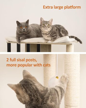 Х ярусна кігтеточка FourFurPets, 111 см, вінтажна коричнева, 3-