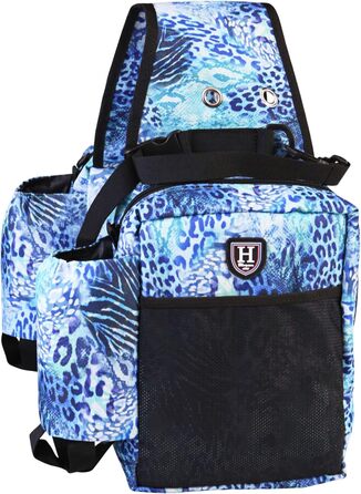 Сідельна сумка для коней Harrison Howard, вестерн, Icyblue Leopard