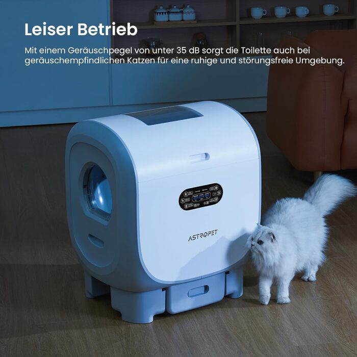Туалет для кішок AstroPet 101L самоочищається XXL, UV, Io.