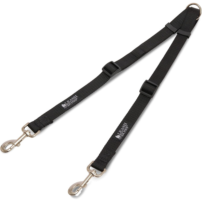 Повідець Boss Duo Double Dog Leash, регульований, світловідбиваючий