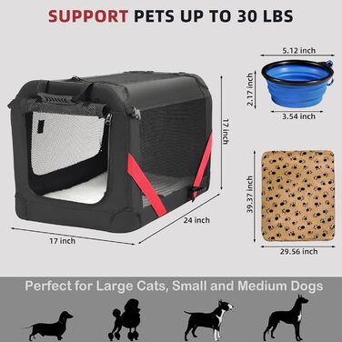 Сумка-переноска для кішок Petprsco для 2 котів, в т.ч. Аксесуари