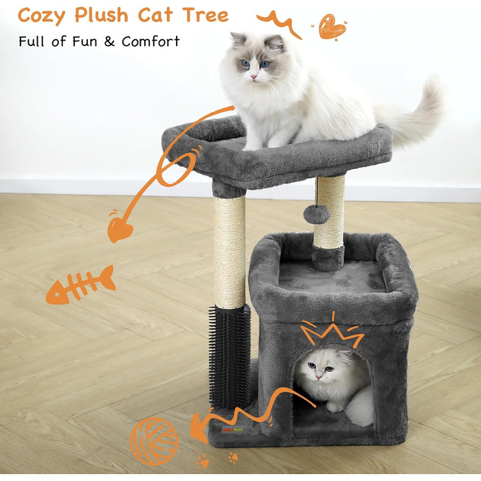 Котяче дерево кімнатне, Cat Post & Perch, темно-сіре