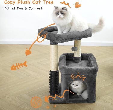 Котяче дерево кімнатне, Cat Post & Perch, темно-сіре