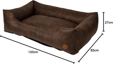 Диван для собак JACK AND VANILLA Classy XL, коричневий, 120x82x27 см