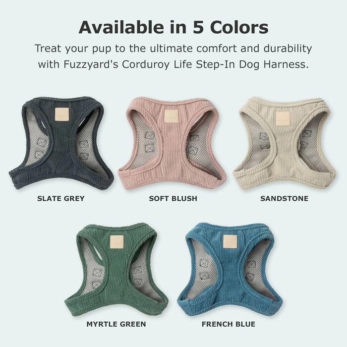 Шлея для собак FuzzYard Life, розмір S, преміум-дизайн з корду, колір пісочний, стильна для щоденних прогулянок