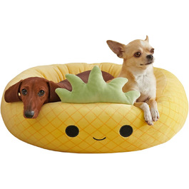 Ліжко для тварин Squishmallows Maui Ананас 60 см, офіційний плюш Jazwares, супер м'яке