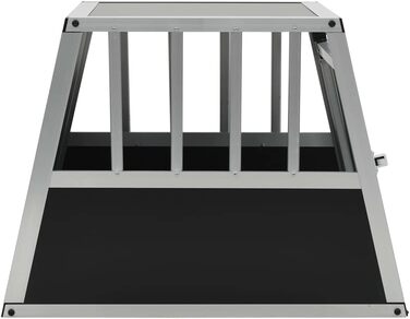 Транспортна клітка для собак vidaXL, 54x69x50 см, металева, з одною дверцятами, для перевезення і подорожей, переноска для собак