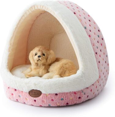 Ліжко для собаки Tofern Dog Cave з точковим візерунком, який можна прати