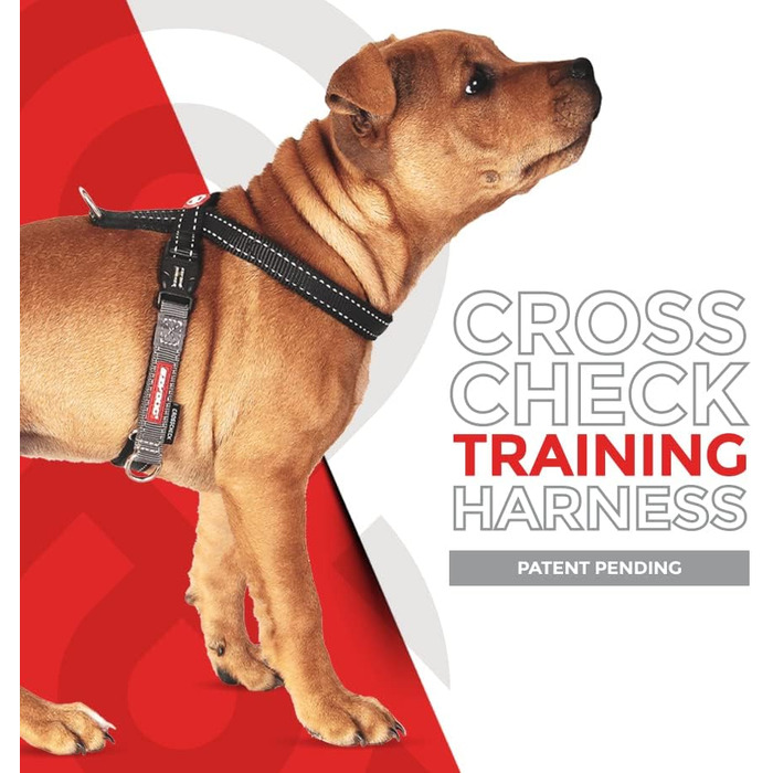 Шлейка для собак EzyDog Crosscheck проти витягування (M, чорна)