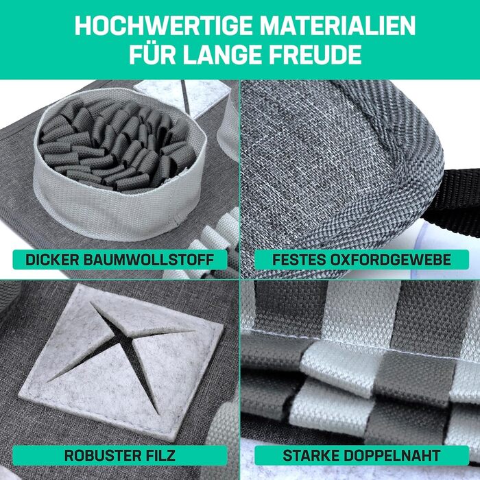 HeviiHome® Інтерактивний килимок-лабіринт для собак, нюховий килим, іграшка для розвитку інтелекту, нековзкий, міцний, придатний для прання, універсальний для всіх порід