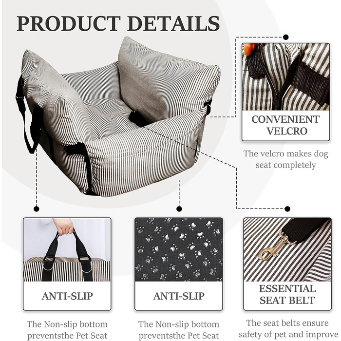 Автокрісло-бустер Johnear Dog Seat, знімне, що миється