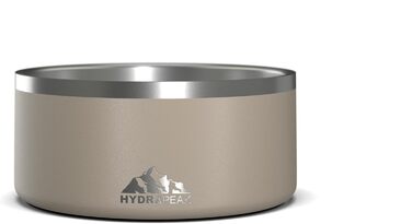 Миска для собак Hydrapeak, нековзна з нержавіючої сталі, для води та корму, різні розміри (907 мл, 1,8 л), для великих і малих собак, колір «Пряник»