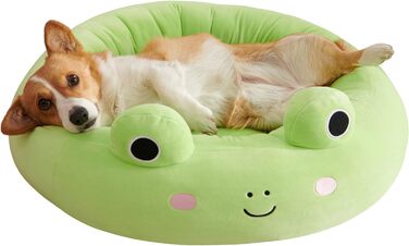 Ліжко для домашніх тварин Squishmallows Wendy Frog, середнє, ультрам'яке, офіційне плюшеве, 61 см