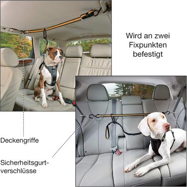 Автомобільний ремінь безпеки Kurgo Dog, чорний/помаранчевий