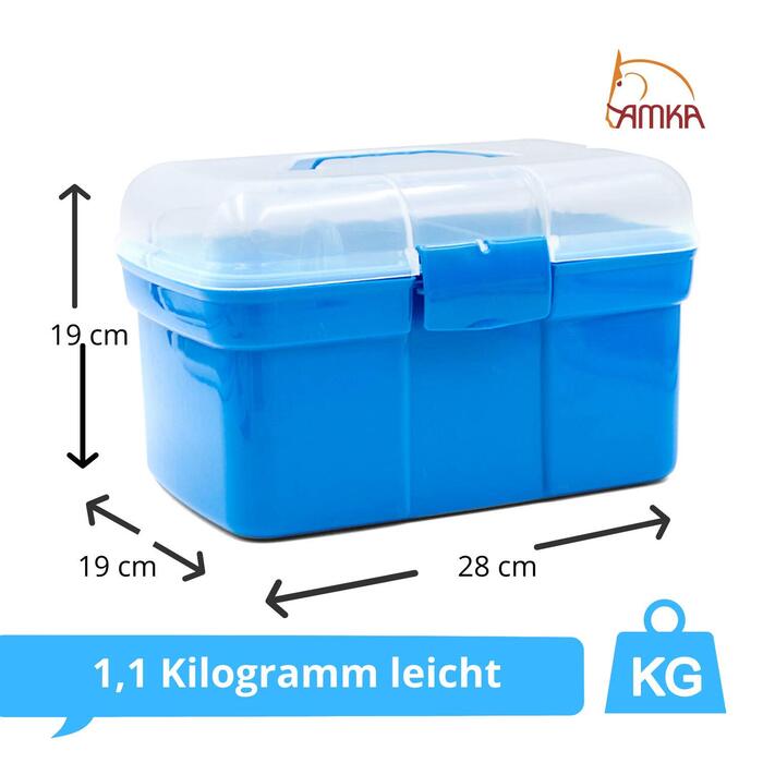 Набір для чищення коня Putzbox, 7 предметів, блакитний