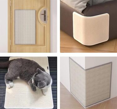 Килимок для кішок GIBZ Sisal, 8050см, білий
