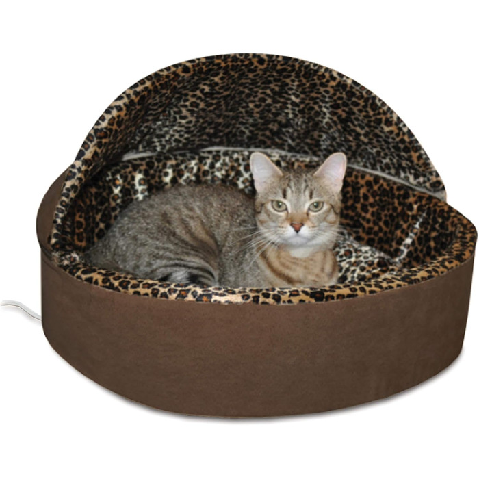 Лежак для кішок K&H PET Thermo-Kitty з підігрівом, леопард