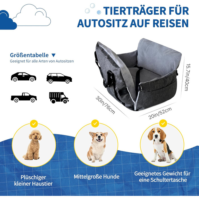 Бустер автокрісла Johnear Dog 2 в 1 (сірий)