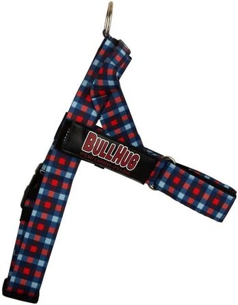 Шлея для собак BULLHUG, для собак з широкою грудною кліткою (англійський бульдог, французький бульдог, мопс), проти ривків, червона