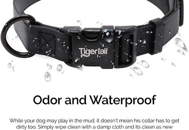 Ошийник для собак Tiger Tail Urban Nomad, водонепроникний, без запаху, міцний, матовий, легкий, з якісного нейлону з покриттям, для великих, середніх і малих тварин, зелений, розмір L