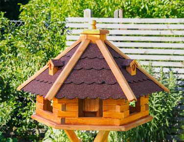 Дерев'яна годівниця Vogelvilla V18, червона, XXL