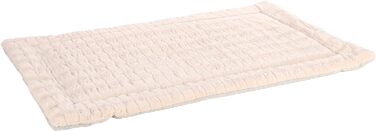 Лежак для собак Flamingo Verona, прямокутний, бежевий, 116x69x2 см, м'який плюш, машинне прання 30°C, ідеально для клітки