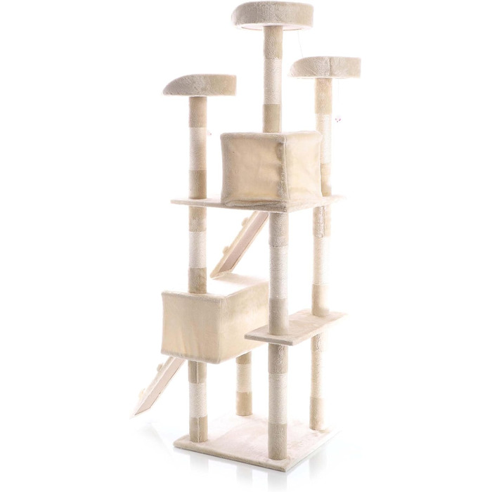 Кігтеточка Wiltec 170 см, Сизаль, Платформи, бежева