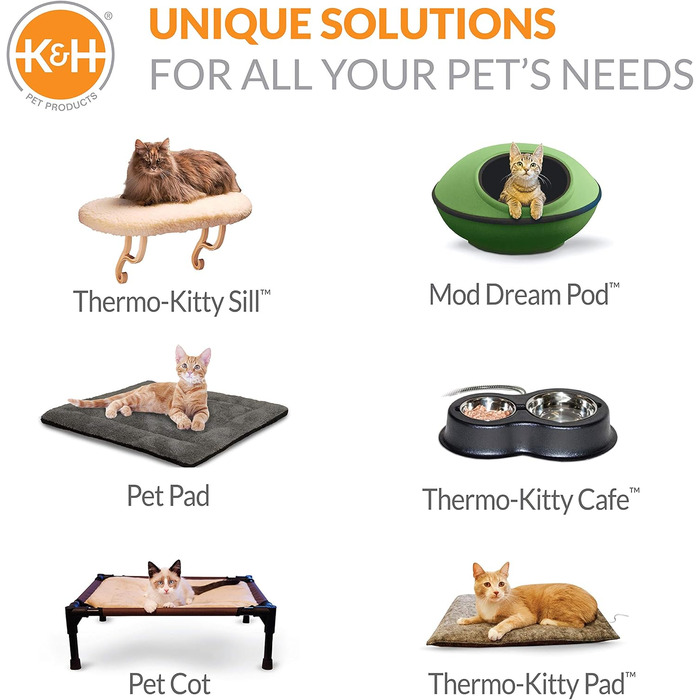 Ліжко K&H PET Thermo-Kitty Deluxe, світло-коричневе/леопардове