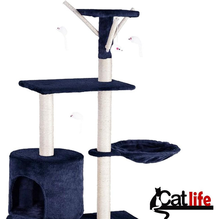 Кігтеточка BAKAJI Cat, 144 см, синя