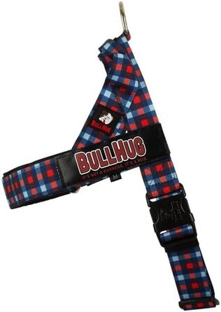 Шлея для собак BULLHUG, для собак з широкою грудною кліткою (англійський бульдог, французький бульдог, мопс), проти ривків, червона