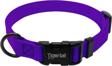 Водонепроникний нашийник для собак Tiger Tail Urban Nomad, не вбирає запахи, довговічний, легкий, матовий, преміум нейлон, для великих, середніх і малих порід, фіолетовий, розмір L