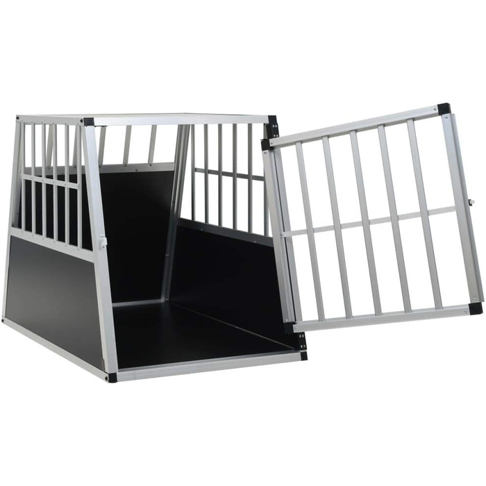 vidaXL Транспортна клітка для собак, одностворчата, 65x91x69,5 см, металева, перевезення та подорожі