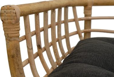 Ретро лежак для собак і котів XL з ротанга з подушкою, натуральний колір, сучасний кошик для домашніх тварин