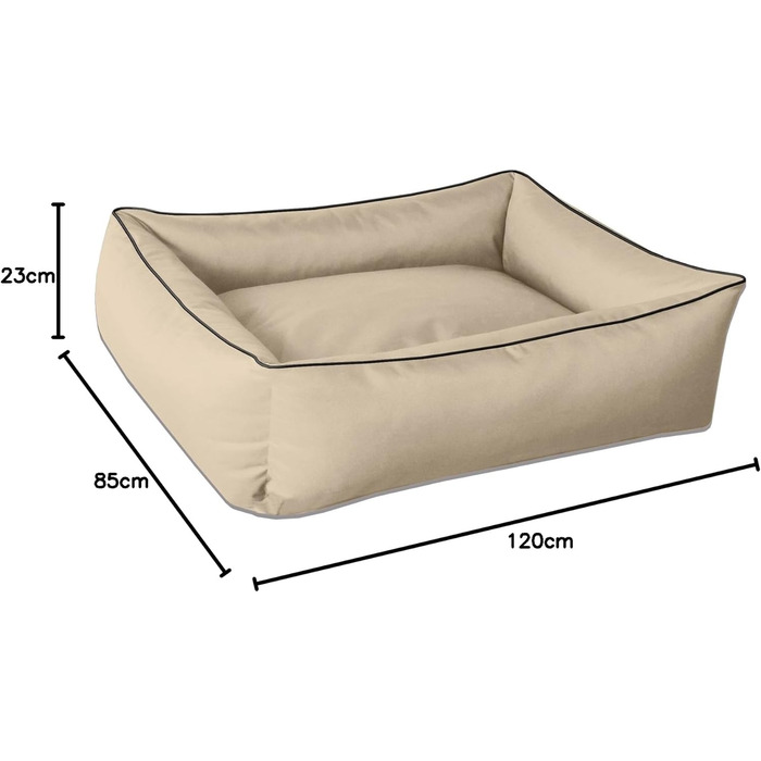 Ліжко для собак BedDog MAX, знімний чохол, XXL, бежевий