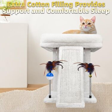 Вежа для котів Cat Tree Tower, з іграшкою (бежевий)