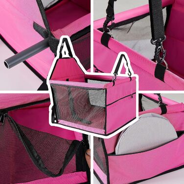 Автокрісло для собак Pigirdle зі страхувальним повідцем, Pink L