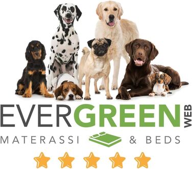 Ліжко для собак EVERGREENWEB, м'яка та миюча, з водонепроникним поролоновим наповнювачем, внутрішній вольєр з знімною подушкою, ідеальний матрац для всіх домашніх тварин, розмір MAX (65x85 см, середній)